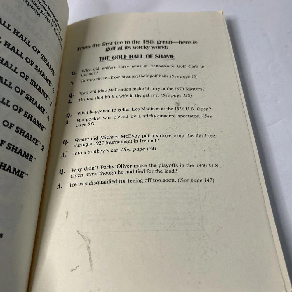 Golf Hall of Shame by Bruce Nash: Used